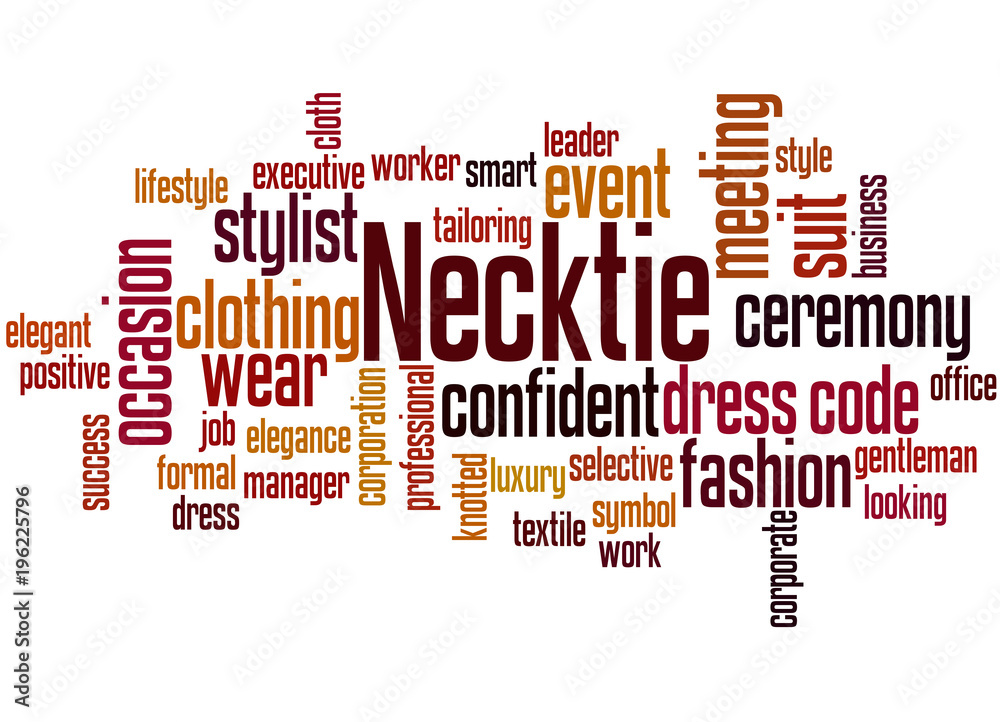 Necktie word cloud concept 3