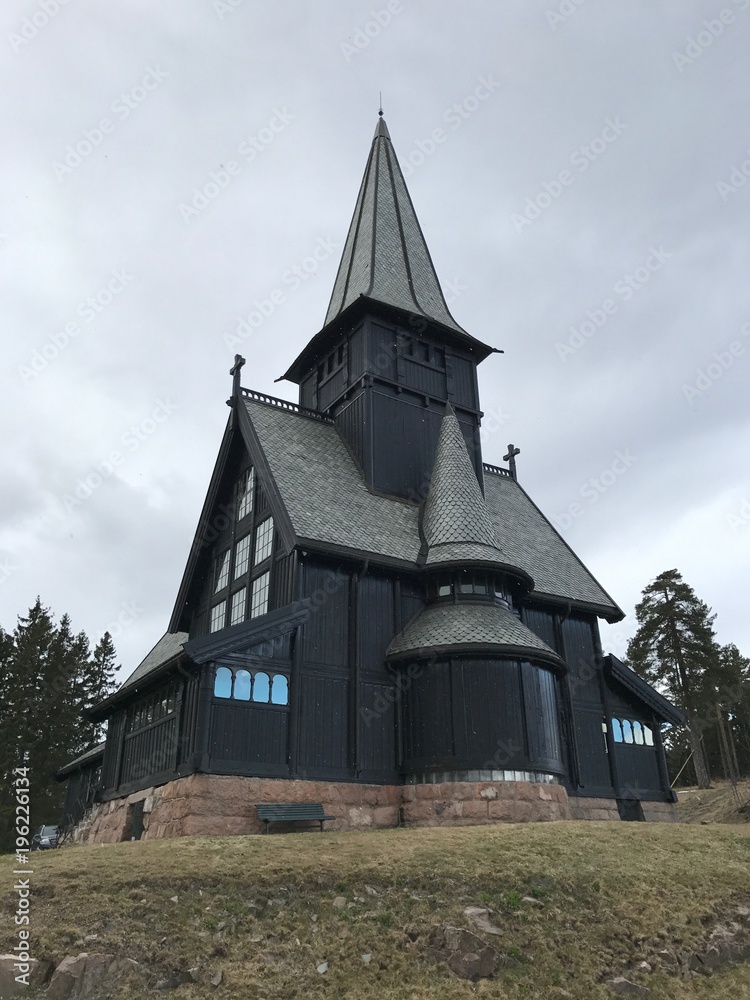 Black church of Oslo, Holmenkollen, Norway