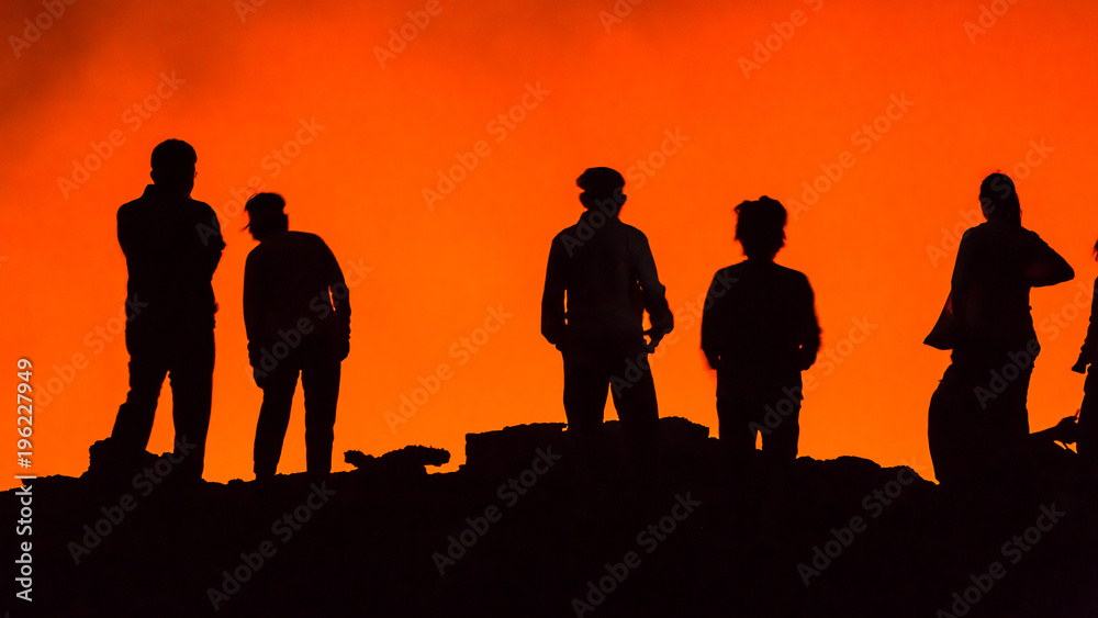 Fototapeta premium Erta Ale volcano Danakil depression Ethiopia