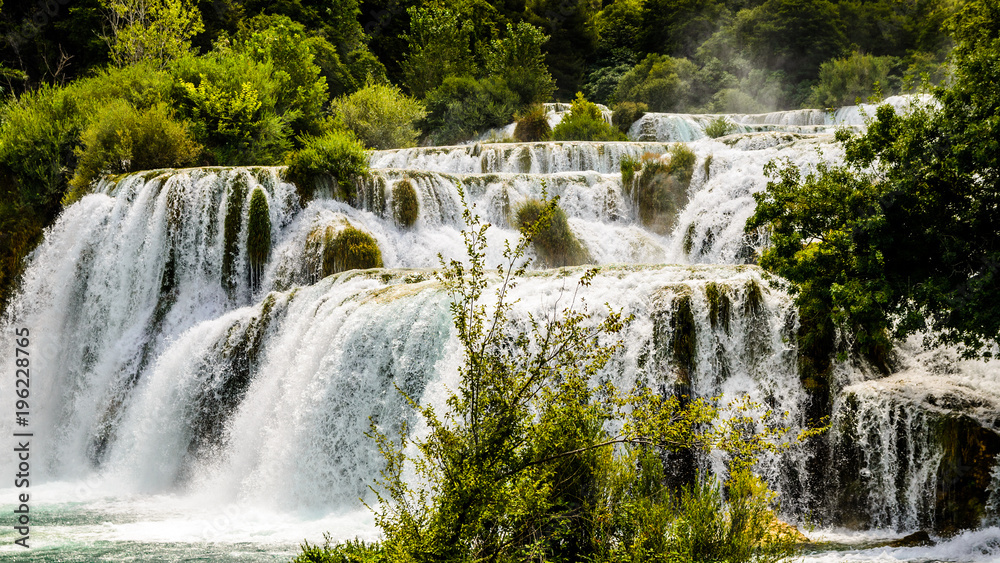 Obraz premium Waterfalls europe croatia travel location
