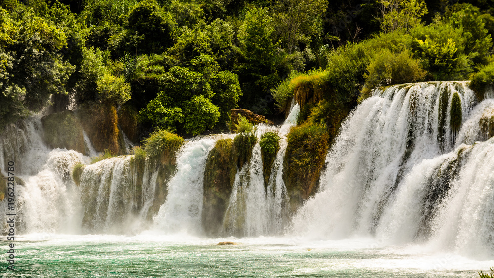 Fototapeta premium Waterfalls europe croatia travel location