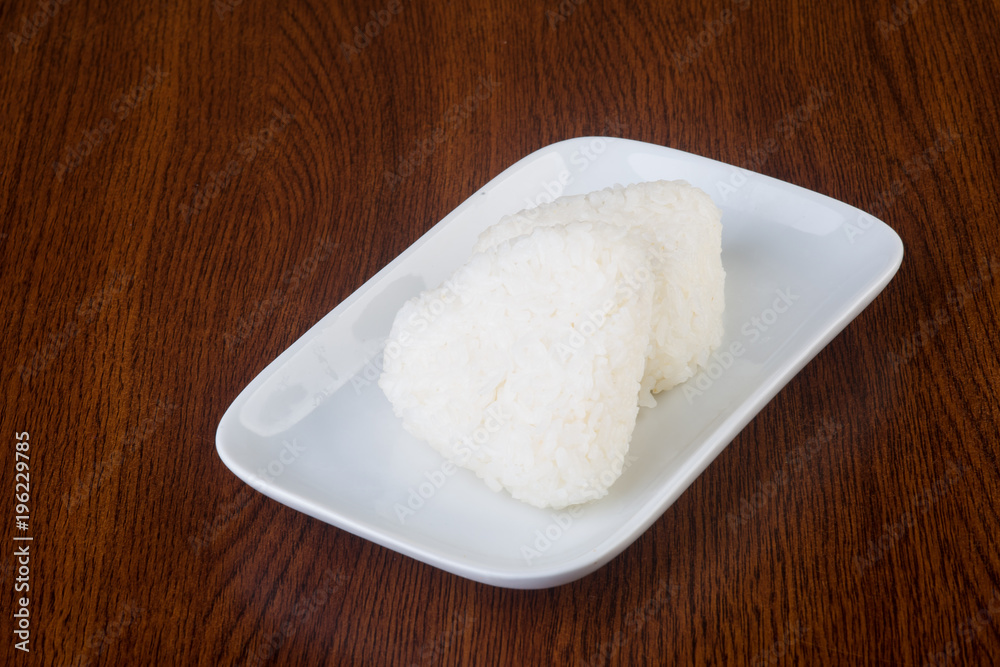 Rice or white rice on a background.