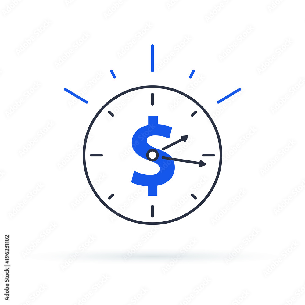 Time is money concept, clock and coin for long term financial investment. Superannuation savings, future income Time is money concept, clock and coin for long term financial investment. Superannuation savings, future income