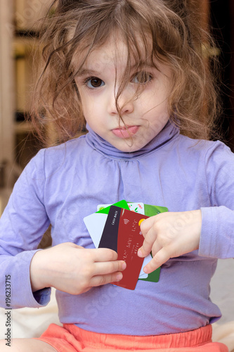Young cute baby girl with c...