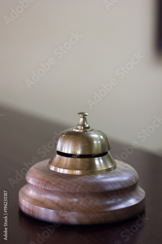 Service bell in a hotel rec...