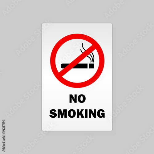 No smoking elegant realistic sign vector illustration