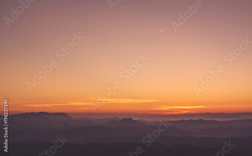 Sunset against mountains in Topanga © Mike