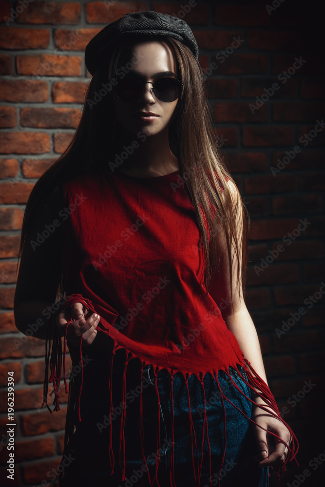 Naklejka premium attractive young woman