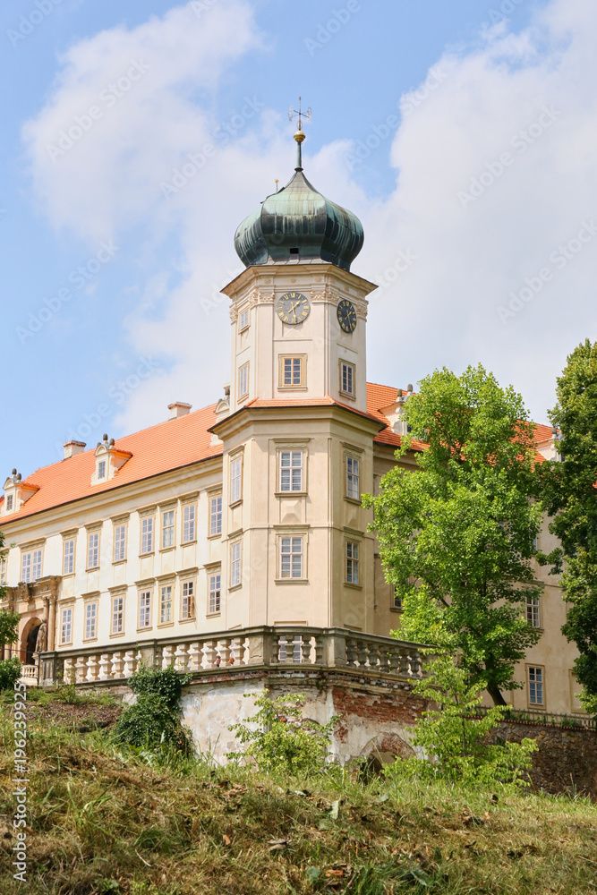 Baroque castle in Mnisek pod Brdy town near Prague
