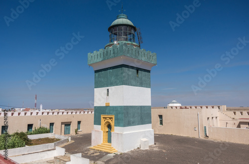 Old thrown lighthouse of the French army on the Atlantic coast, Cap Beddouza, Morocco