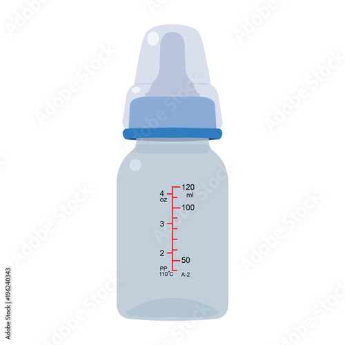 Feeding Bottle or Baby bottle for infants and young children vector illustration
