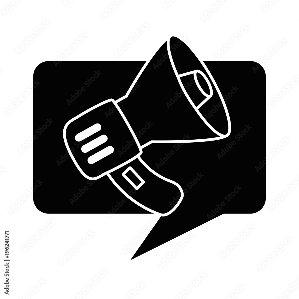 speech bubble with megaphone sound vector illustration design speech bubble with megaphone sound vector illustration design