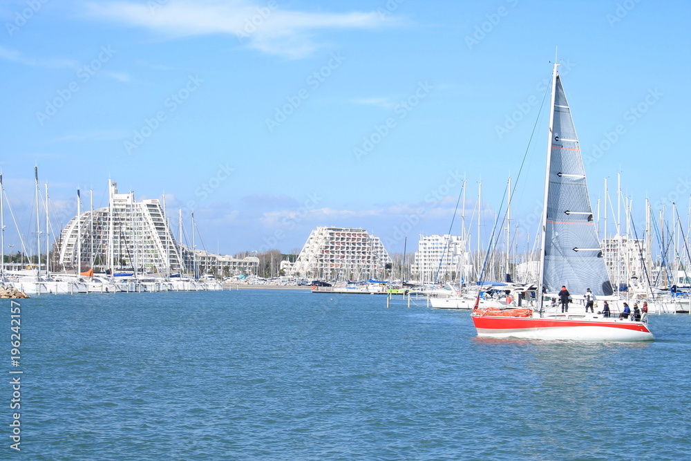 Port de plaisance de la Grande Motte, station balnéaire en Hérault