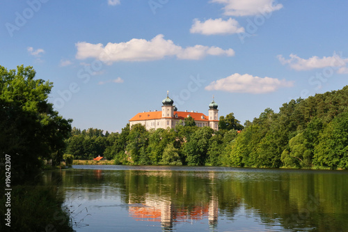 Baroque castle in Mnisek pod Brdy town near Prague