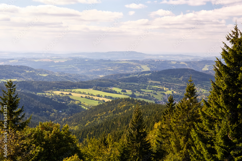view to the valley in National Park Krkonose