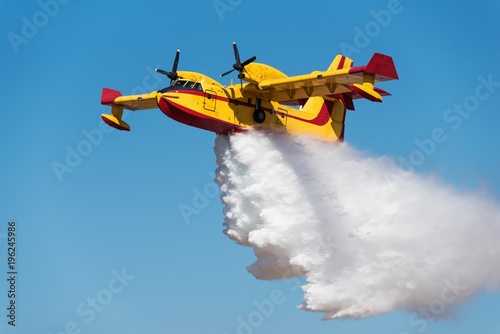 Canadair water bomber  dropping water