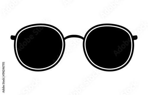 sunglasses icon over white background, vector illustration