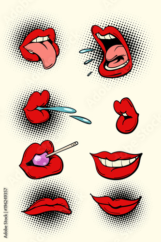 female lips set