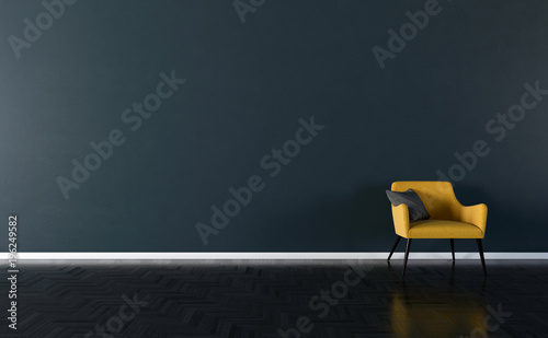 Solo chair interior- 3d illustration photo