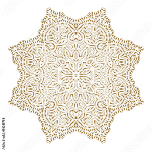 Mandala. Ethnicity round ornament. Ethnic style. Elements for invitation card. Oriental circular pattern, lace background. Cards,brochures,covers. Arabic,Islamic,asian,indian native african motifs.