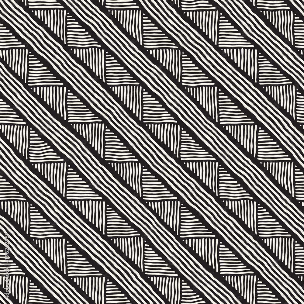 Seamless geometric lines pattern in black and white. Adstract hand drawn retro texture. Seamless geometric lines pattern in black and white. Adstract hand drawn retro texture.