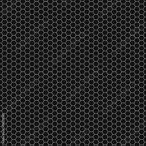 Graphic seamless pattern made of black honeycomb pattern over white