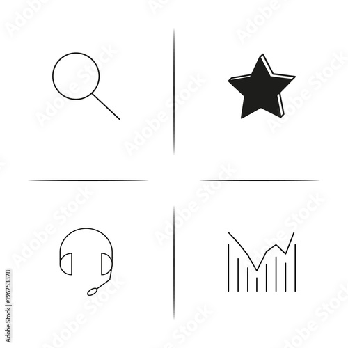 Signs And Symbols simple linear icon set.Simple outline icons