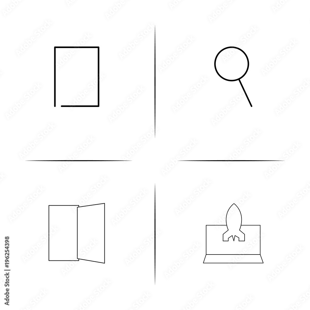 Web And Text simple linear icon set.Simple outline icons Web And Text simple linear icon set.Simple outline icons