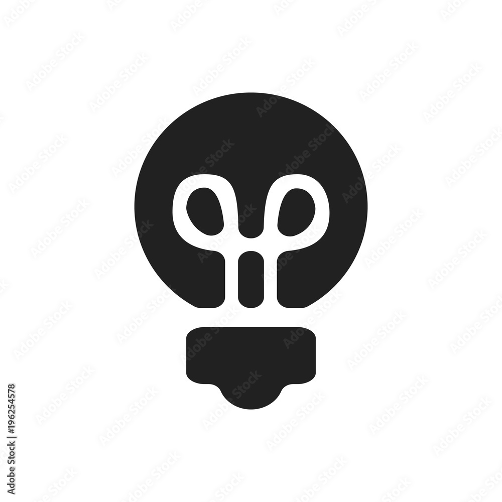 Bulb vector icon, creative lamp symbol. Modern, simple flat vector illustration for web site or mobile app