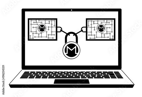 monero block chain technology in the laptop