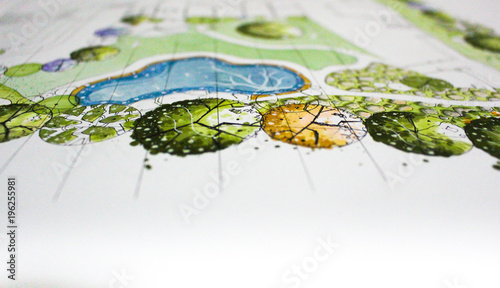 Landscape plan art create