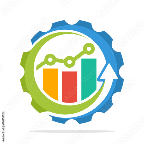 logo icons with the concept of the process of increasing sales, the process of economic growth, the process of investment growth