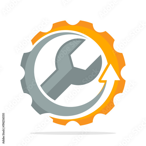 logo icons with improved process concept for maintenance, repair, setting, service