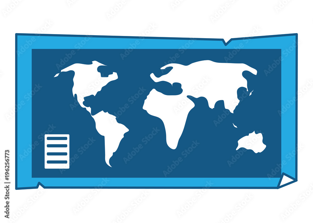 World map icon over white background, vector illustration World map icon over white background, vector illustration