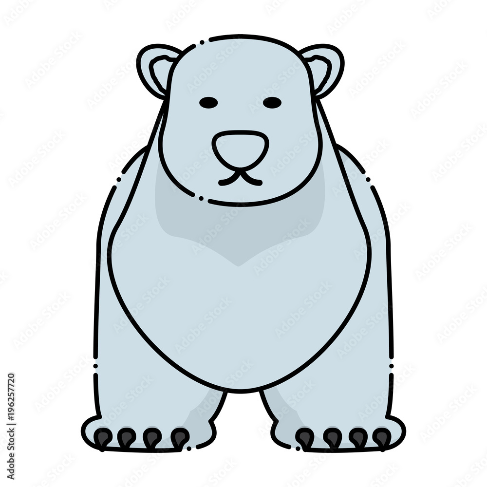 polar bear icon over white background, colorful design. vector illustration polar bear icon over white background, colorful design. vector illustration