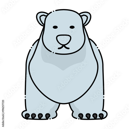 polar bear icon over white background  colorful design. vector illustration