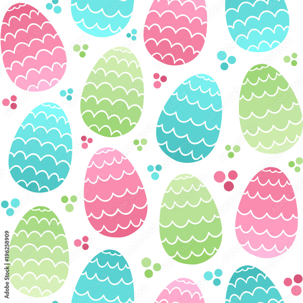 Seamless vector pattern with easter eggs in gradient effect. Seamless vector pattern with easter eggs in gradient effect.