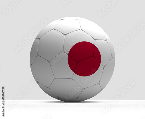 Japan soccer football ball 3d rendering