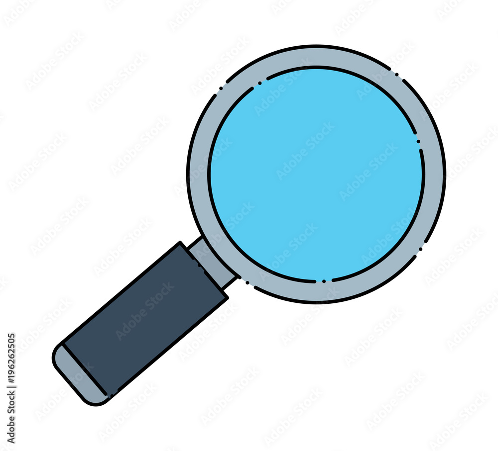 magnifying glass icon over white background, colorful design. vector illustration magnifying glass icon over white background, colorful design. vector illustration