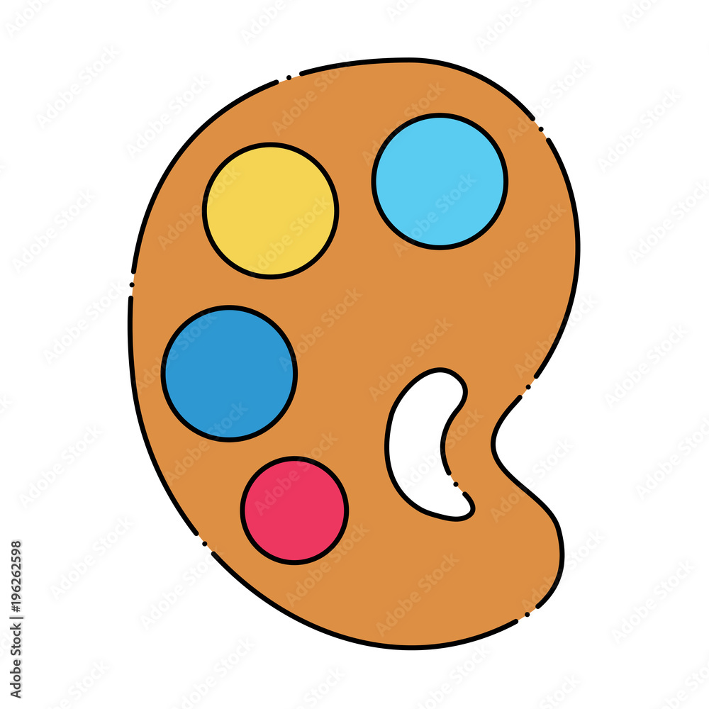 paint palette icon over white background, colorful design, vector illustration paint palette icon over white background, colorful design, vector illustration