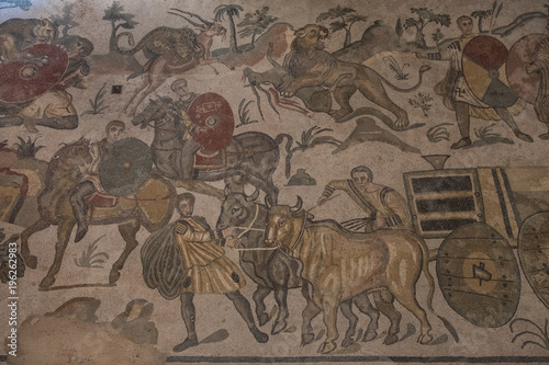 A mosaic of Villa del Casale, in Piazza armerina, Sicily