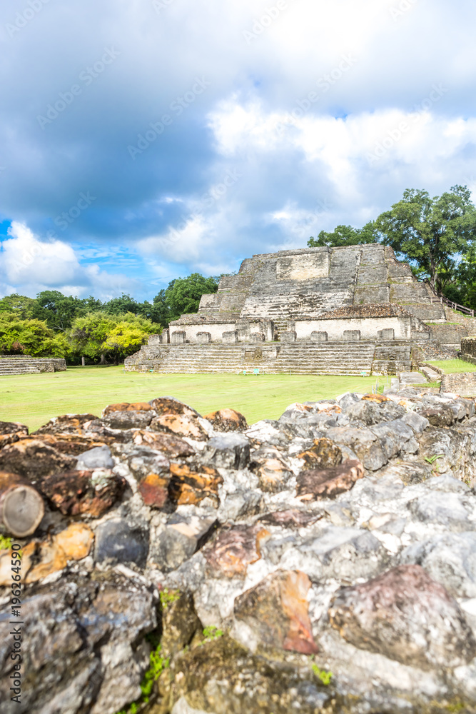 Belize, Central America, Altun Ha Temple.
