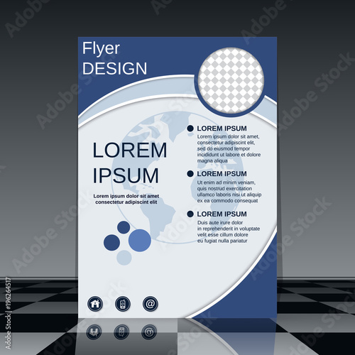 Professional business flyer vector design template