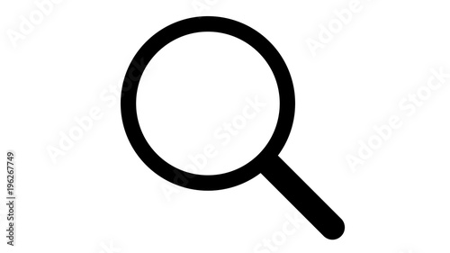 Magnifying glass search icon black