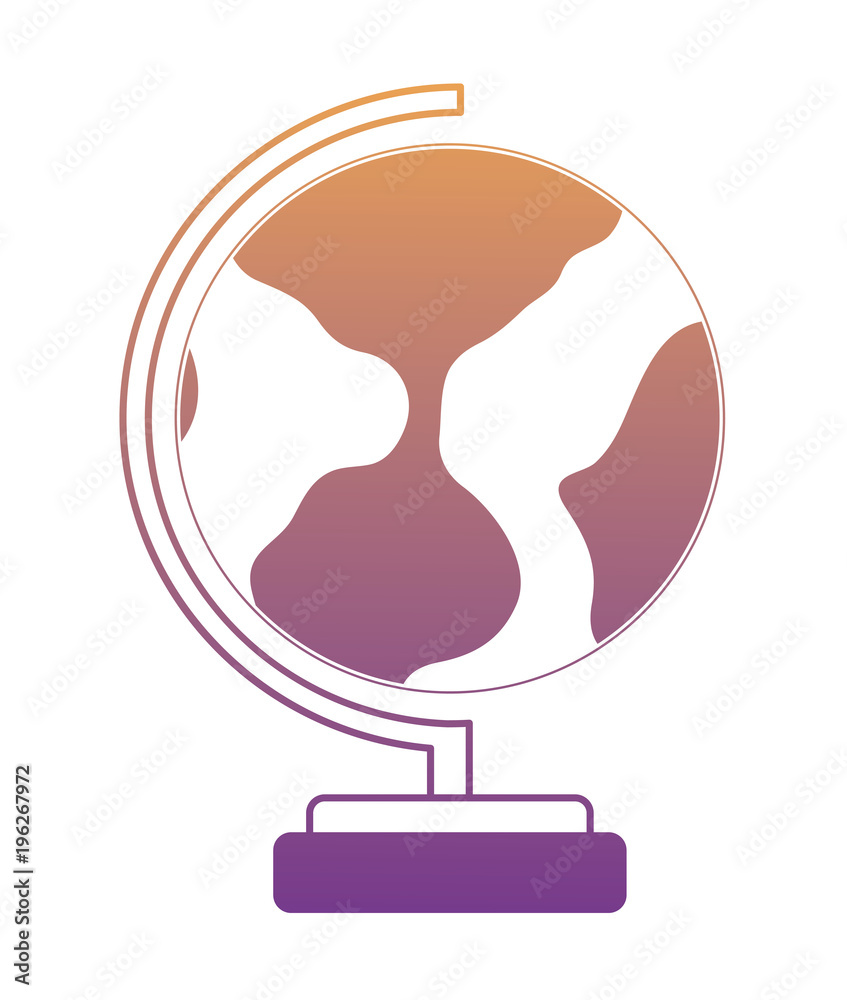 Naklejka premium geography tool icon over white background, colorful design. vector illustration