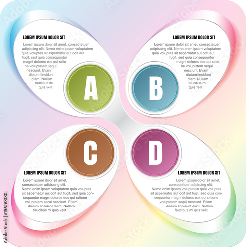 Vector abstract spectrum background with ABCD steps