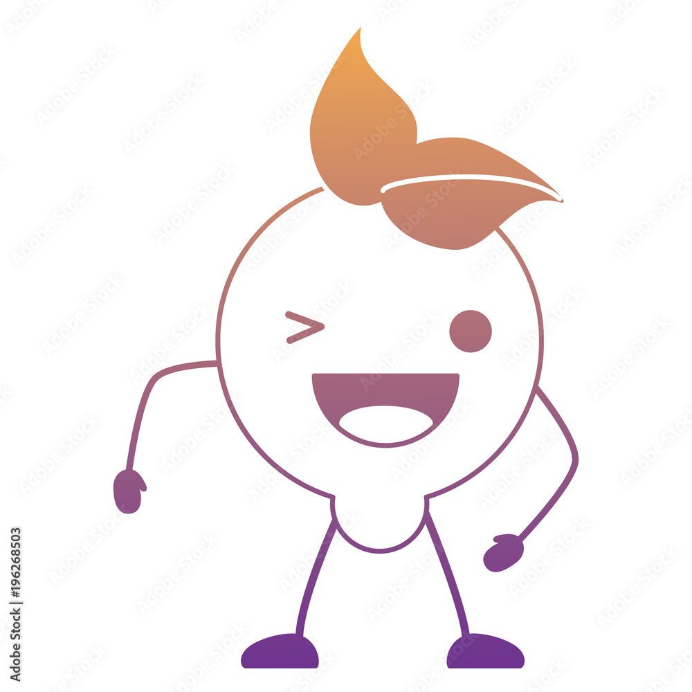 kawaii lemon wiking an eye over white background, colorful design. vector illustration kawaii lemon wiking an eye over white background, colorful design. vector illustration