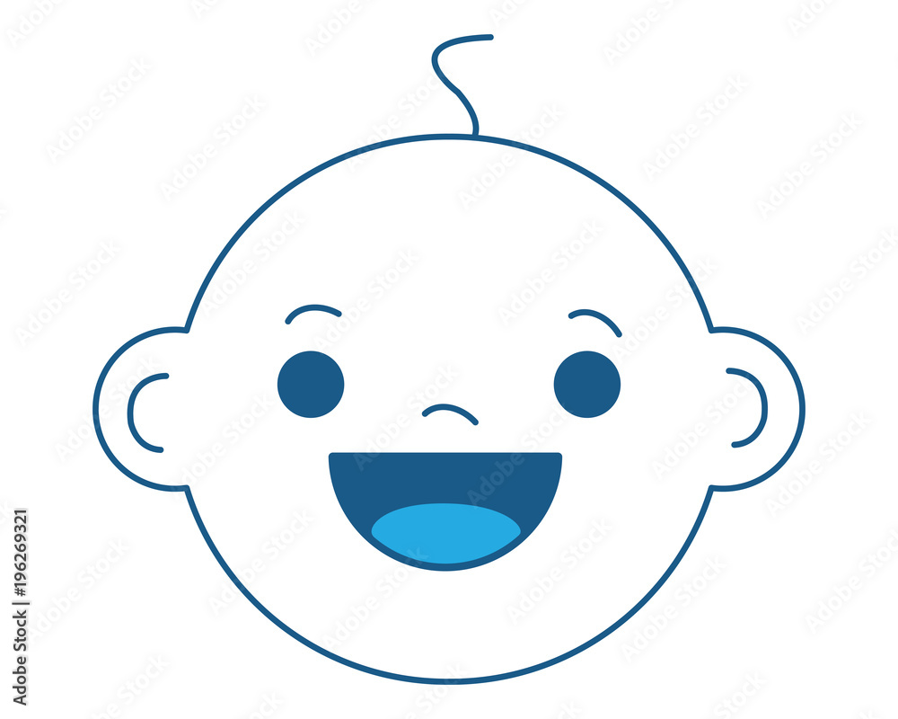 cute baby face icon over white background, vector illustration cute baby face icon over white background, vector illustration