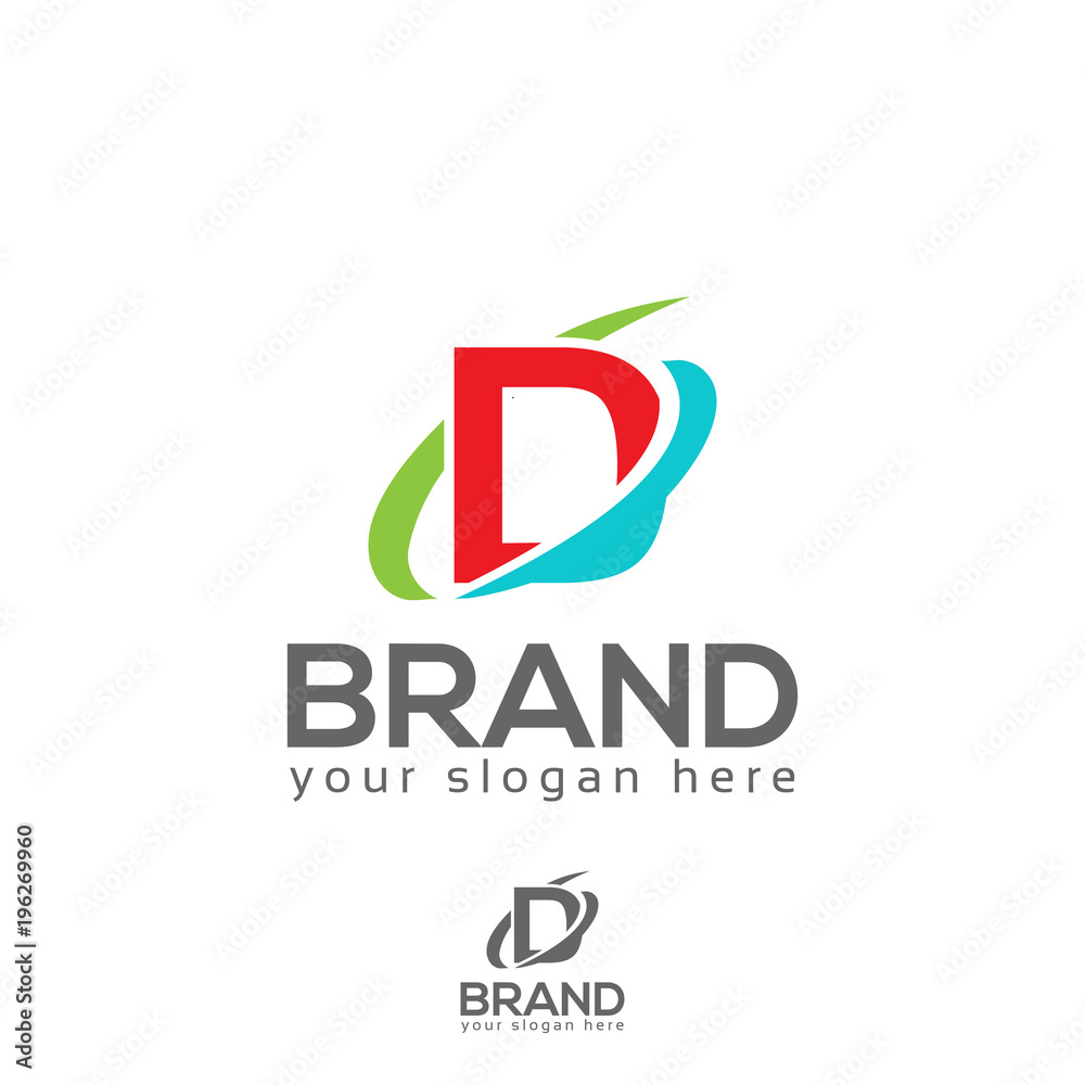 Letter D Swoosh Logo Letter D Swoosh Logo