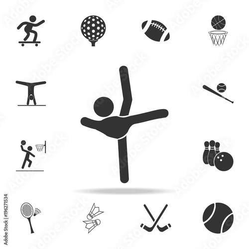 Gymnastics Rhythmic sport icon. Detailed set of athletes and accessories icons. Premium quality graphic design. One of the collection icons for websites, web design, mobile app photo